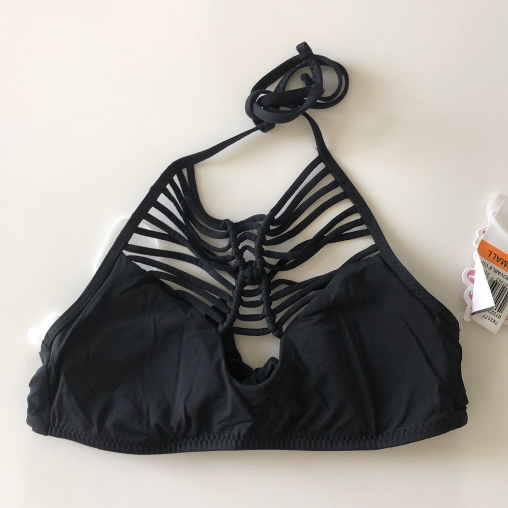 Becca strappy high neck bikini top